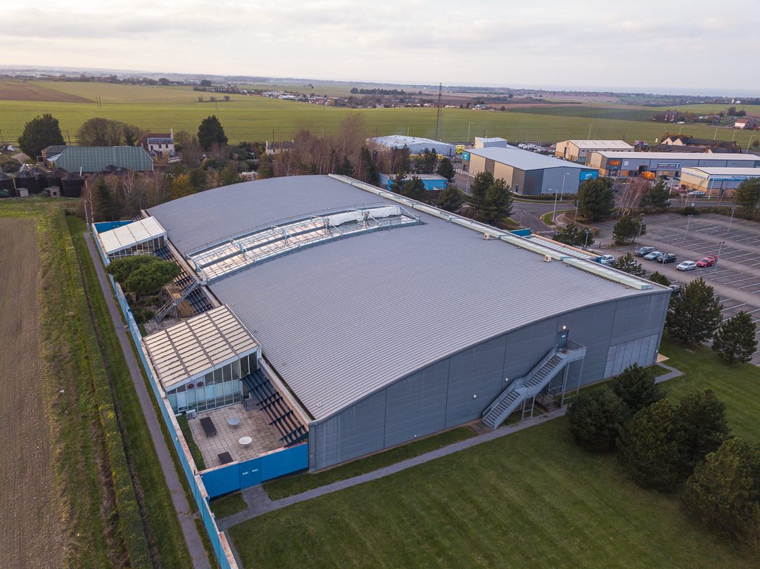 Aerial photograph of the former Saga contact centre at Eurokent Business Park, Westwood Cross, Thanet